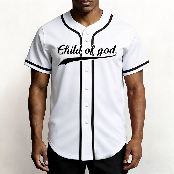 Maillot de baseball unisexe personnalisé avec nom et numéro « Enfant de Dieu » de Christianartworkshop - image 18
