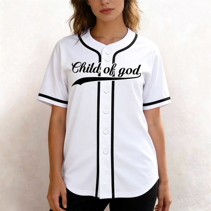 Maillot de baseball unisexe personnalisé avec nom et numéro « Enfant de Dieu » de Christianartworkshop - image 16