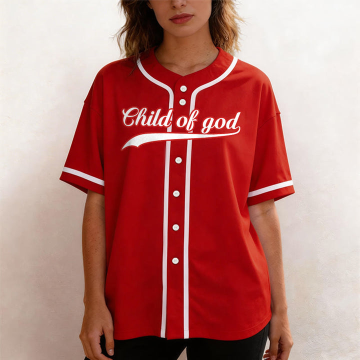 Maillot de baseball unisexe personnalisé avec nom et numéro « Enfant de Dieu » de Christianartworkshop - image 25
