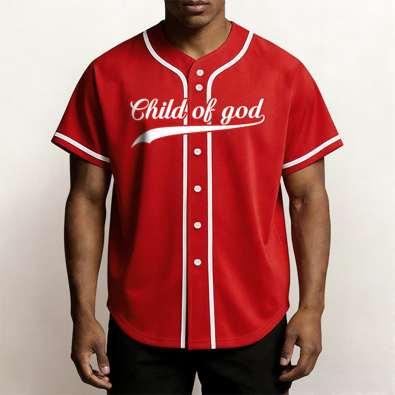 Maillot de baseball unisexe personnalisé avec nom et numéro « Enfant de Dieu » de Christianartworkshop - image 23