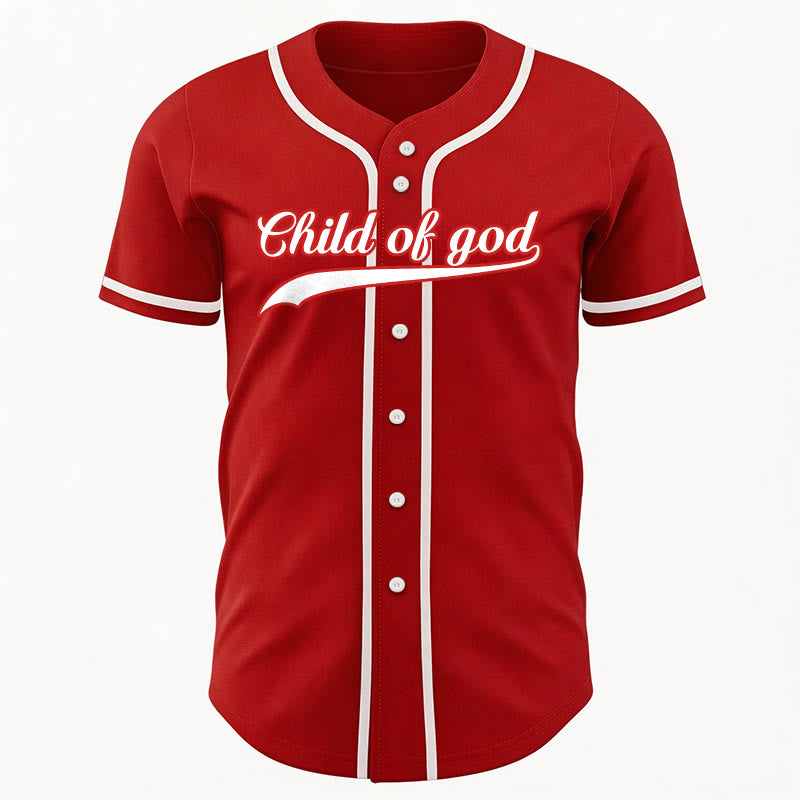Maillot de baseball unisexe personnalisé avec nom et numéro « Enfant de Dieu » de Christianartworkshop - image 27