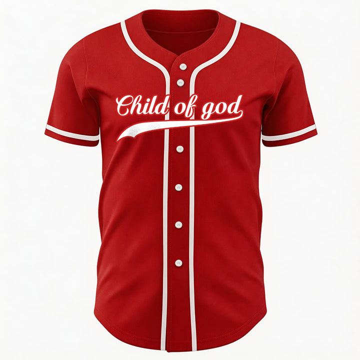 Maillot de baseball unisexe personnalisé avec nom et numéro « Enfant de Dieu » de Christianartworkshop - image 27