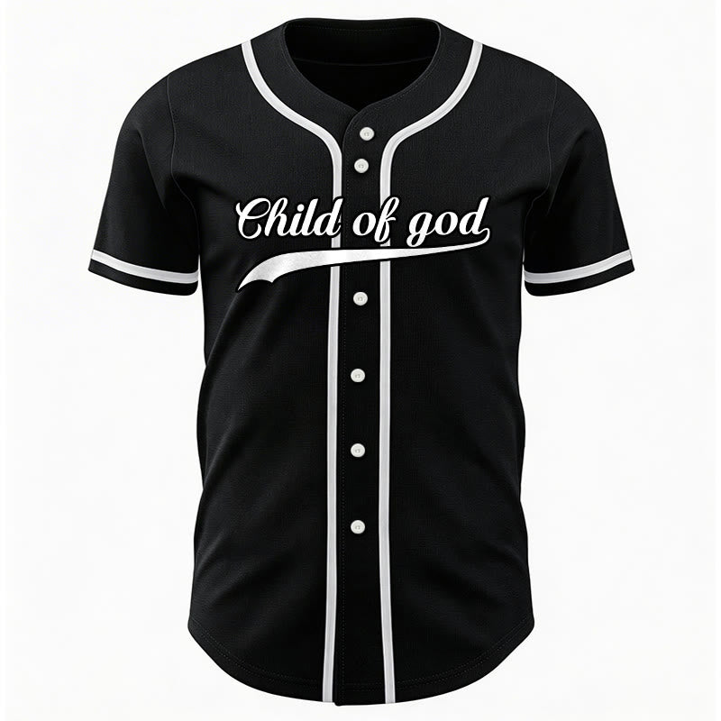 Maillot de baseball unisexe personnalisé avec nom et numéro « Enfant de Dieu » de Christianartworkshop - image 34