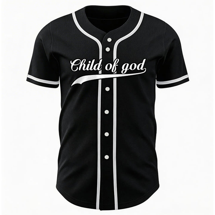 Maillot de baseball unisexe personnalisé avec nom et numéro « Enfant de Dieu » de Christianartworkshop - image 34