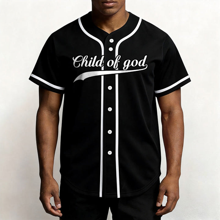 Maillot de baseball unisexe personnalisé avec nom et numéro « Enfant de Dieu » de Christianartworkshop - image 30
