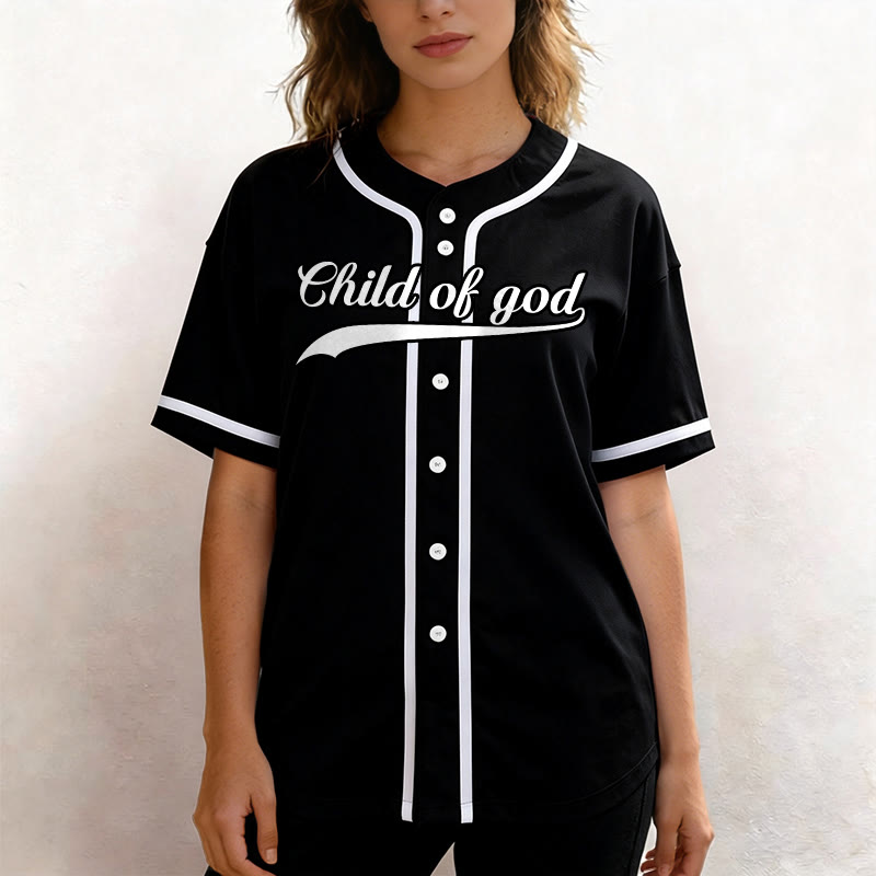 Maillot de baseball unisexe personnalisé avec nom et numéro « Enfant de Dieu » de Christianartworkshop - image 32