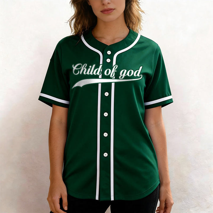 Maillot de baseball unisexe personnalisé avec nom et numéro « Enfant de Dieu » de Christianartworkshop - image 53
