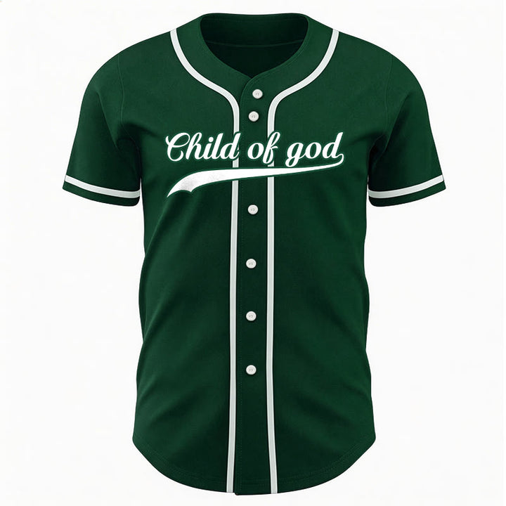 Maillot de baseball unisexe personnalisé avec nom et numéro « Enfant de Dieu » de Christianartworkshop - image 55