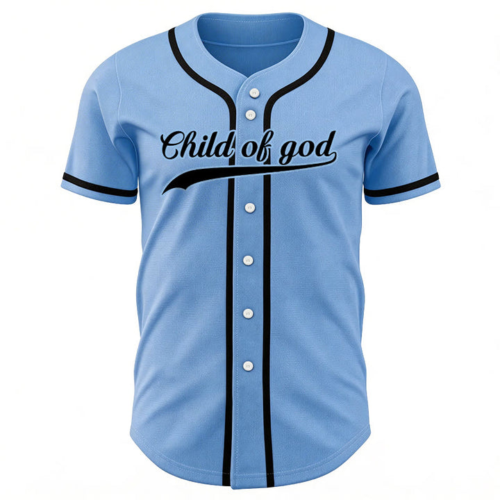 Maillot de baseball unisexe personnalisé avec nom et numéro « Enfant de Dieu » de Christianartworkshop - image 48