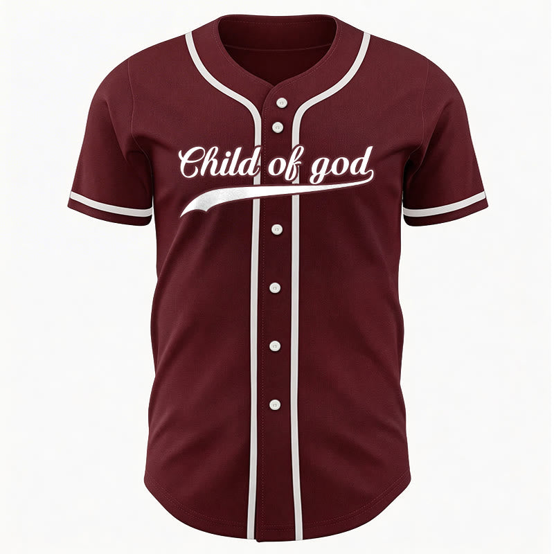 Maillot de baseball unisexe personnalisé avec nom et numéro « Enfant de Dieu » de Christianartworkshop - image 41
