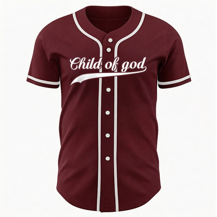 Maillot de baseball unisexe personnalisé avec nom et numéro « Enfant de Dieu » de Christianartworkshop - image 41