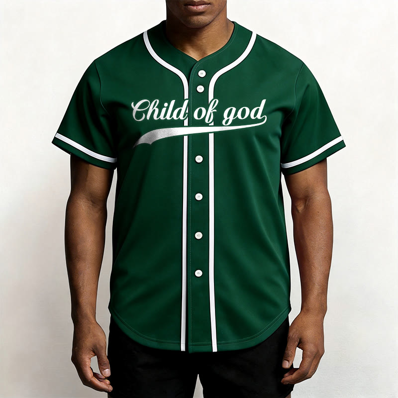 Maillot de baseball unisexe personnalisé avec nom et numéro « Enfant de Dieu » de Christianartworkshop - image 51