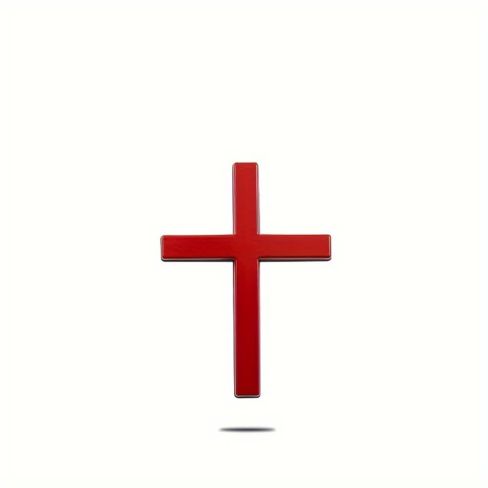 Autocollant croix en métal durable Christianartworkshop pour voiture : un rappel de sa protection silencieuse sur la route - Rouge (Lot de 4) - image 12