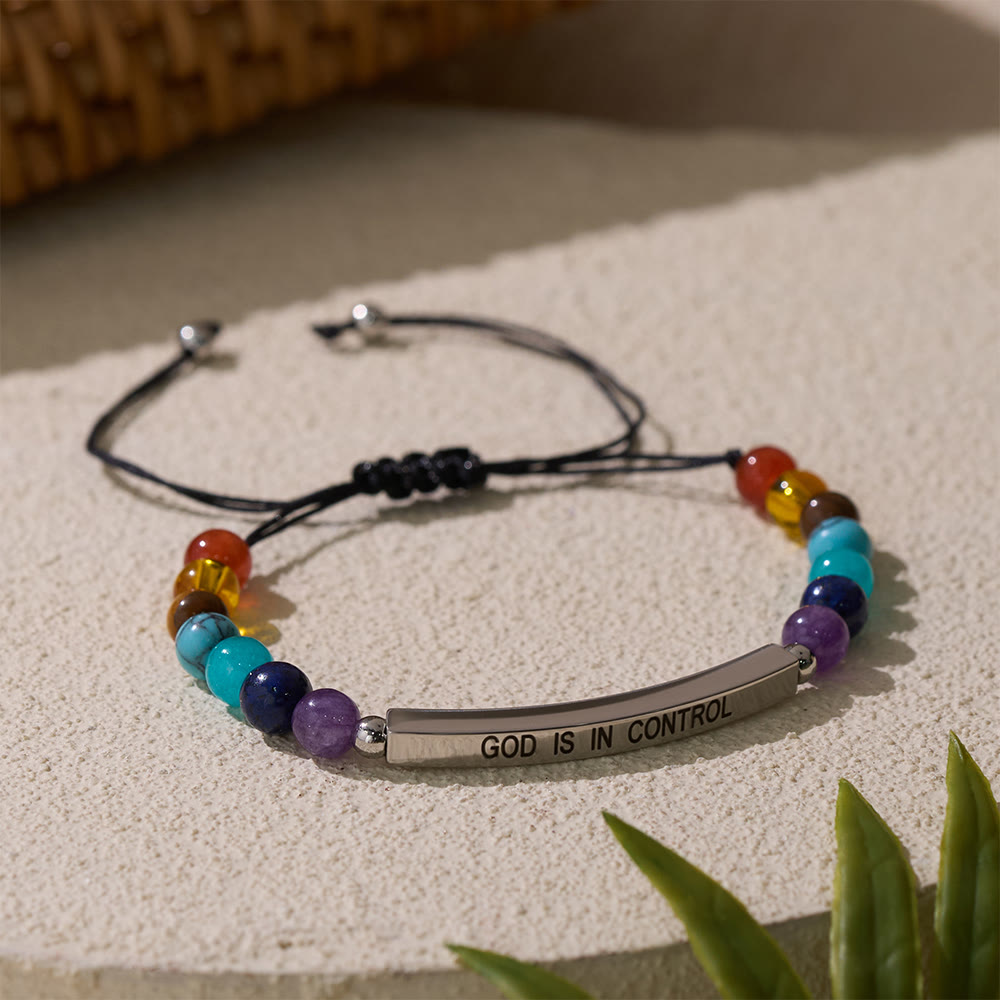 Christianartworkshop Bracelet de foi ajustable en pierre naturelle avec carte de rappel biblique - image 6