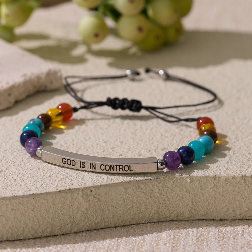 Christianartworkshop Bracelet de foi ajustable en pierre naturelle avec carte de rappel biblique - image 7