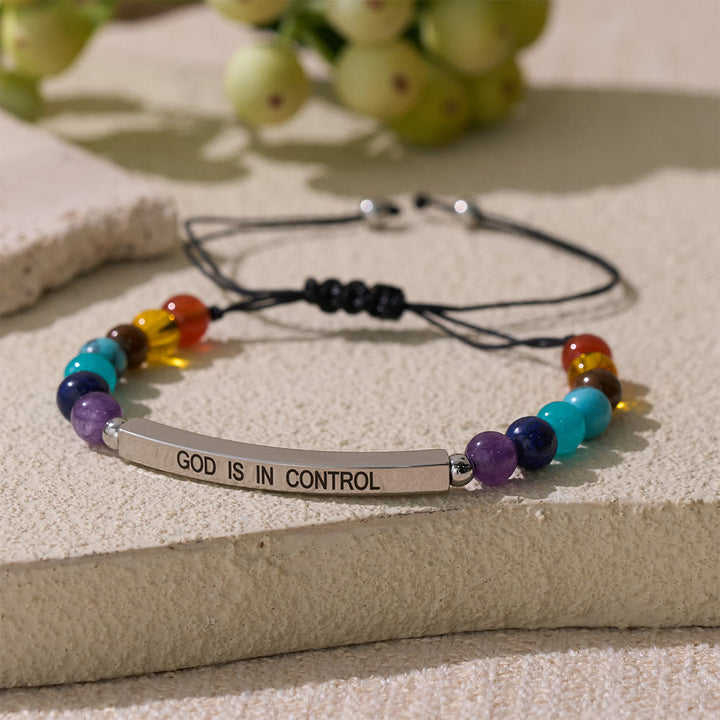 Christianartworkshop Bracelet de foi ajustable en pierre naturelle avec carte de rappel biblique - image 7