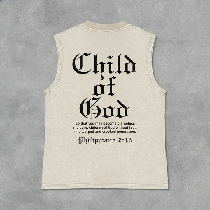 Christianartworkshop Débardeur unisexe délavé « Enfant de Dieu Philippiens 2:15 » - Beige - 2XL - image 6