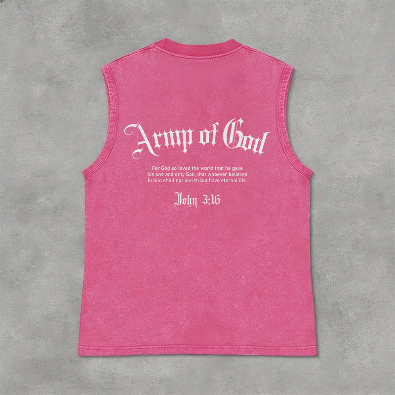 Christianartworkshop Homme de Dieu Jean 3:16 Débardeur unisexe délavé - image 4