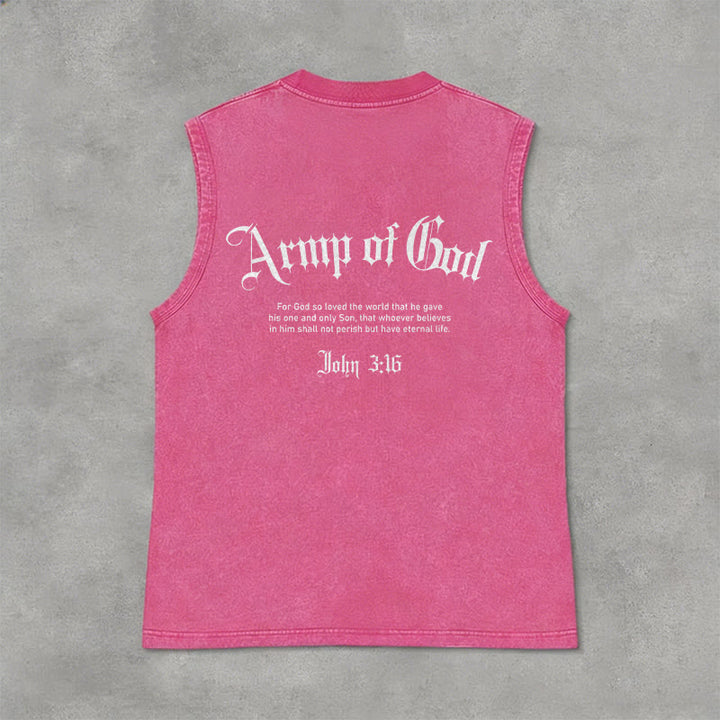 Christianartworkshop Homme de Dieu Jean 3:16 Débardeur unisexe délavé - image 4