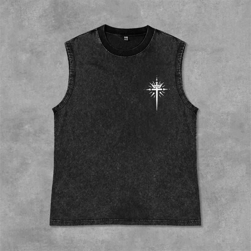 Christianartworkshop Homme de Dieu Jean 3:16 Débardeur unisexe délavé - image 8