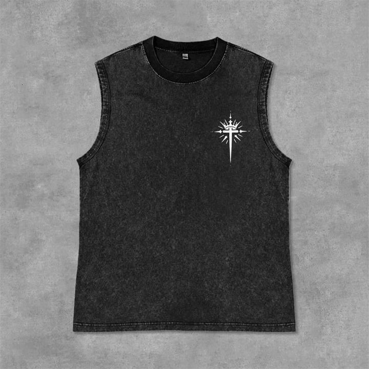 Christianartworkshop Homme de Dieu Jean 3:16 Débardeur unisexe délavé - image 8