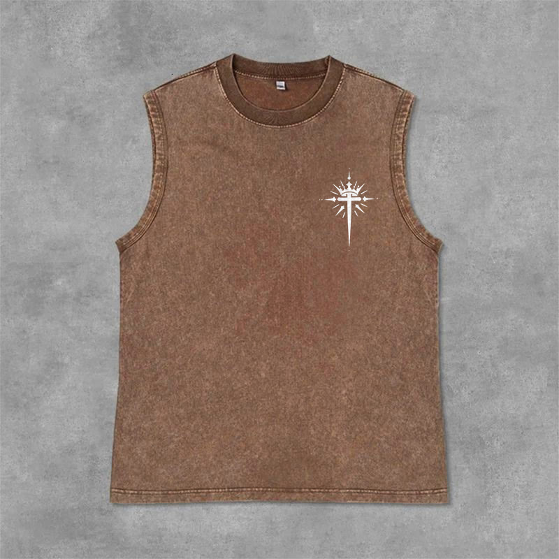 Christianartworkshop Homme de Dieu Jean 3:16 Débardeur unisexe délavé - image 15