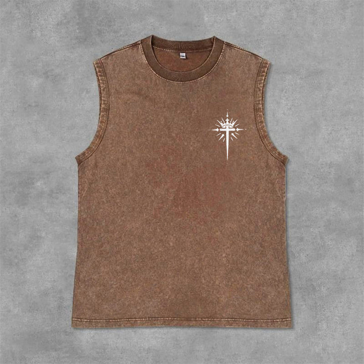 Christianartworkshop Homme de Dieu Jean 3:16 Débardeur unisexe délavé - image 15