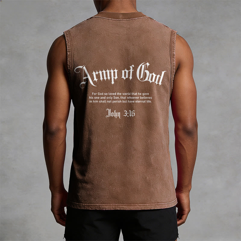 Christianartworkshop Homme de Dieu Jean 3:16 Débardeur unisexe délavé - image 19