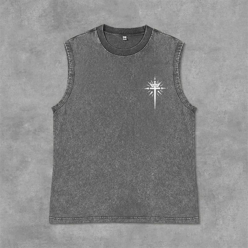 Christianartworkshop Homme de Dieu Jean 3:16 Débardeur unisexe délavé - image 22