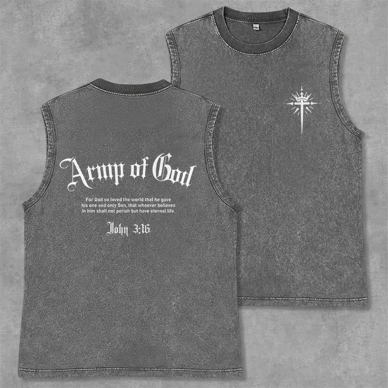 Christianartworkshop Homme de Dieu Jean 3:16 Débardeur unisexe délavé - Gris - 2XL - image 21