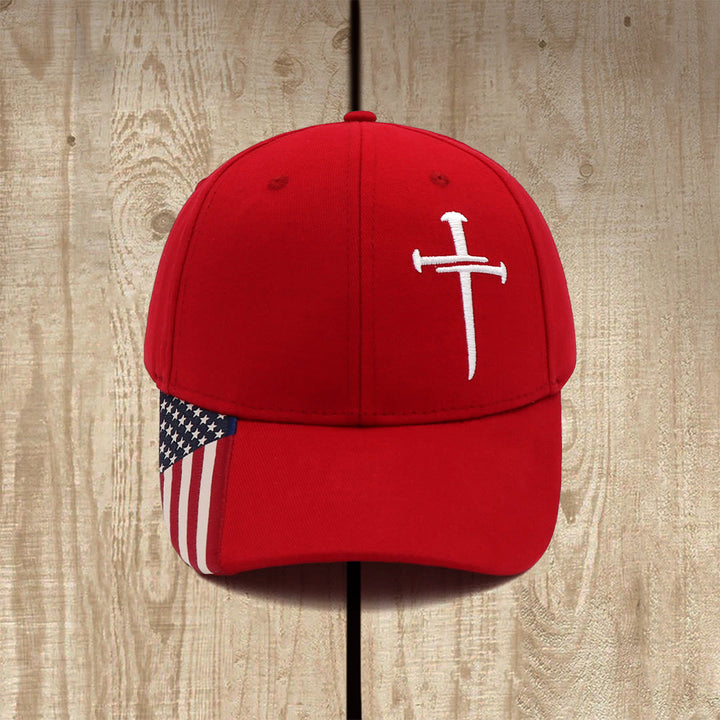 Christianartworkshop Casquette de camionneur brodée avec croix et couronne d'épines - Bourgogne - image 8
