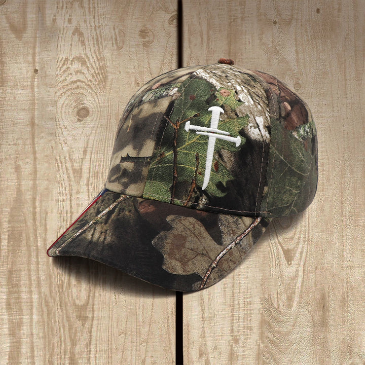 Christianartworkshop Casquette de camionneur brodée avec croix et couronne d'épines - image 5