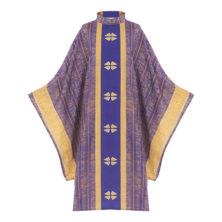 Christianartworkshop Chasuble liturgique pour les cérémonies sacrées - Violet - Taille unique convenant à la plupart des morphologies - image 0
