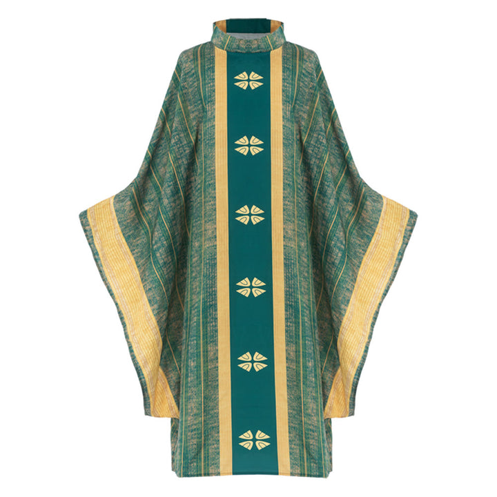 Christianartworkshop Chasuble liturgique pour les cérémonies sacrées - Vert - Taille unique convenant à la plupart des morphologies - image 3