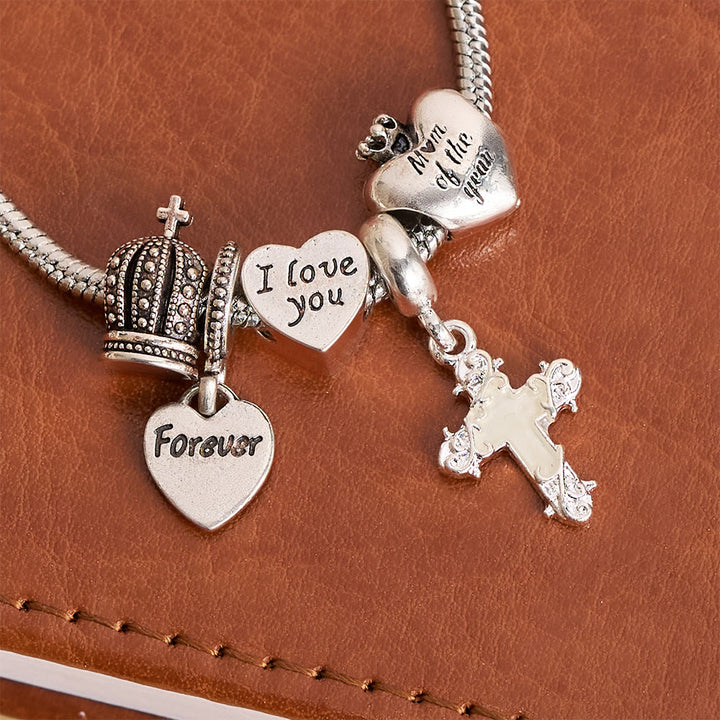 Christianartworkshop Bracelet à breloques ajustable orné de détails bibliques et royaux : un rappel de foi et de dévotion céleste - image 8