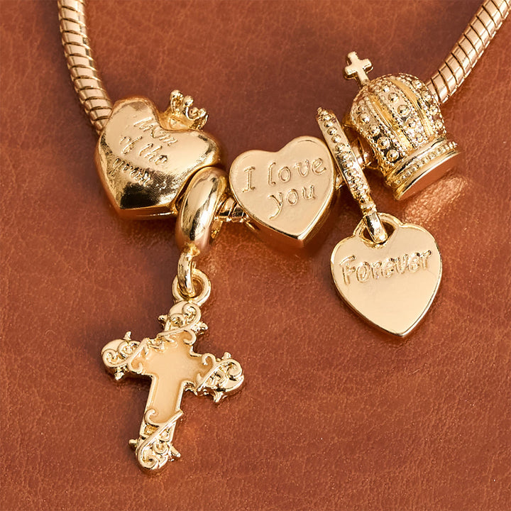 Christianartworkshop Bracelet à breloques ajustable orné de détails bibliques et royaux : un rappel de foi et de dévotion céleste - image 3