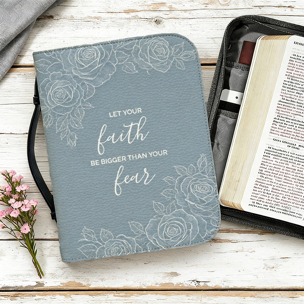 Christianartworkshop Que ta foi soit plus grande que ta peur (Couverture de Bible à motifs floraux) - image 12