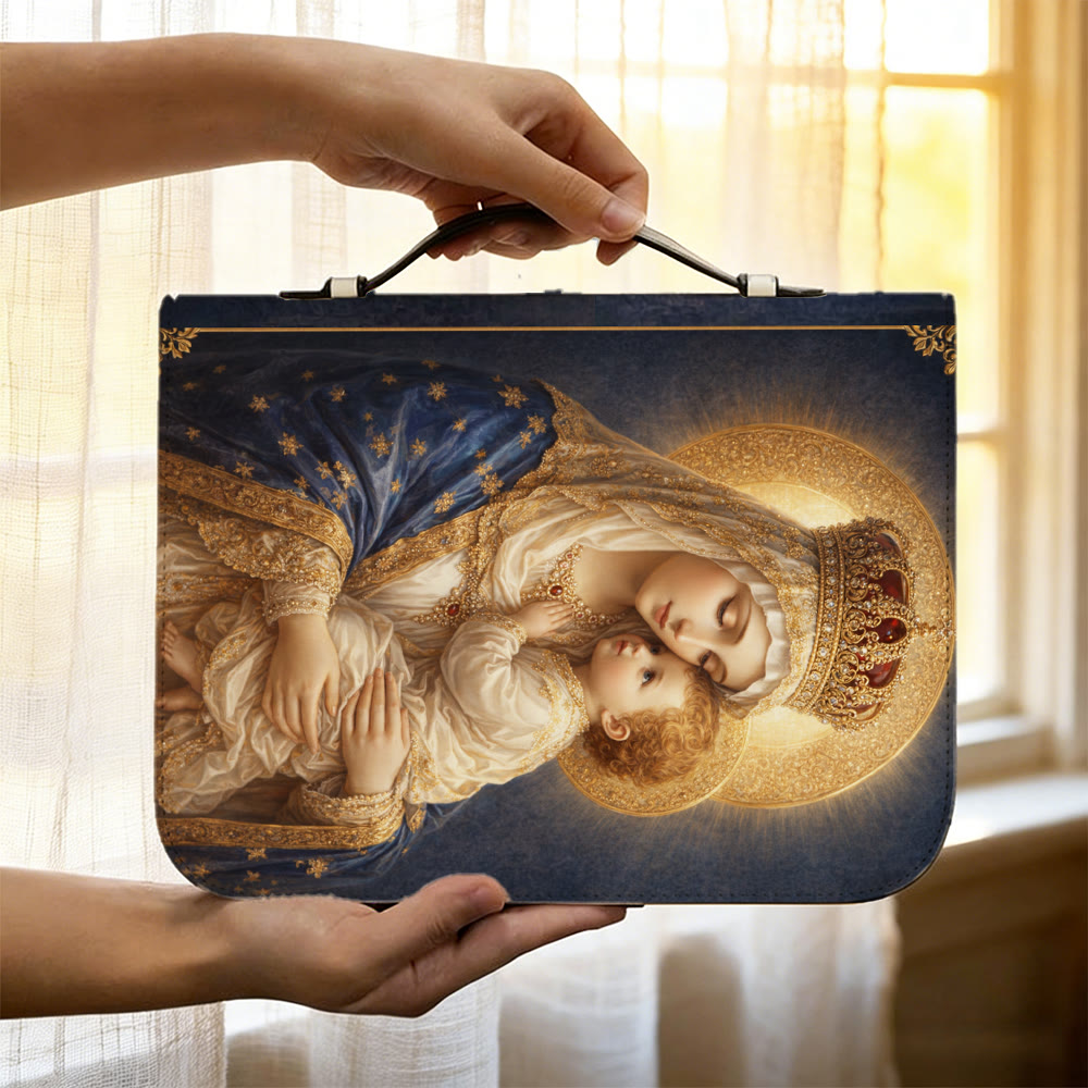 Christianartworkshop Couverture de Bible zippée avec portrait de la Vierge à l'Enfant - image 9
