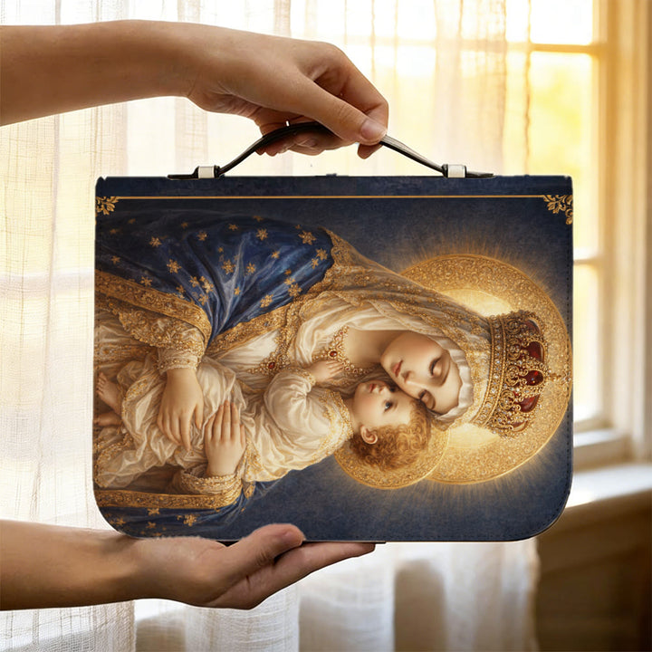 Christianartworkshop Couverture de Bible zippée avec portrait de la Vierge à l'Enfant - image 9
