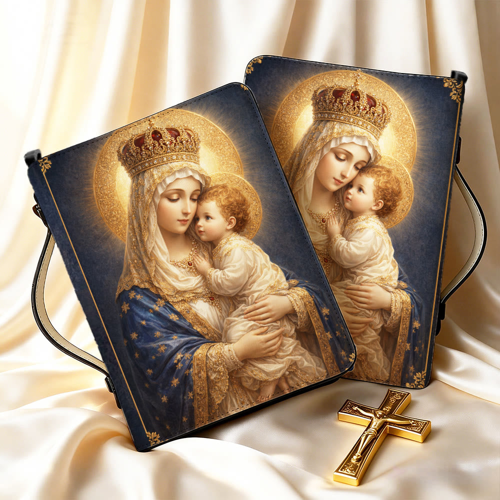 Christianartworkshop Couverture de Bible zippée avec portrait de la Vierge à l'Enfant - image 12