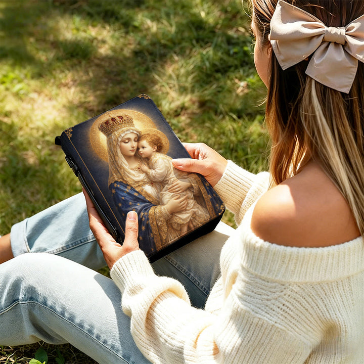 Christianartworkshop Couverture de Bible zippée avec portrait de la Vierge à l'Enfant - image 11