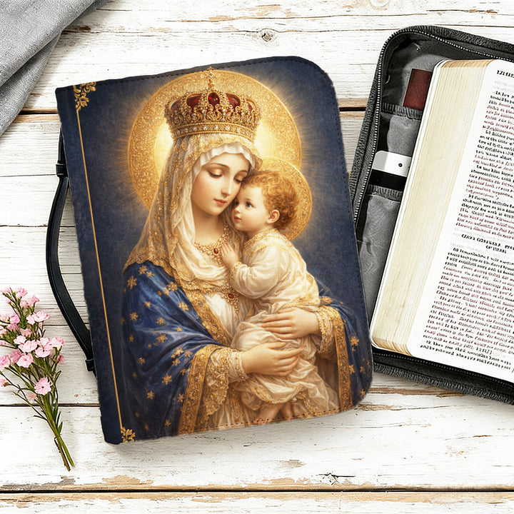 Christianartworkshop Couverture de Bible zippée avec portrait de la Vierge à l'Enfant - image 13