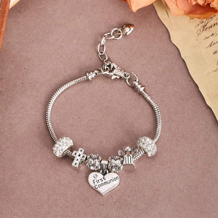 Christianartworkshop Bracelet délicat pour la première communion des enfants : un emblème de foi nouvelle et de dévotion céleste - image 2