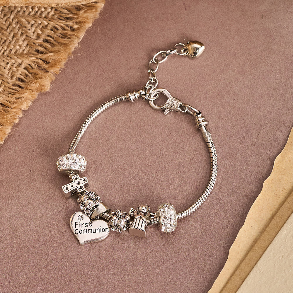 Christianartworkshop Bracelet délicat pour la première communion des enfants : un emblème de foi nouvelle et de dévotion céleste - image 3