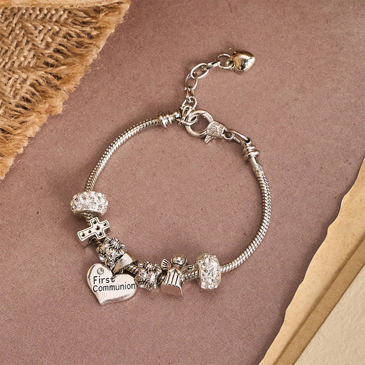 Christianartworkshop Bracelet délicat pour la première communion des enfants : un emblème de foi nouvelle et de dévotion céleste - image 3