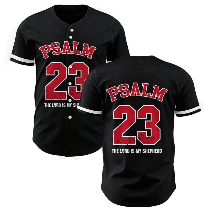 Christianartworkshop Maillot de baseball Foi Psaume 23 : Le Seigneur est mon berger T-shirt de sport dévotionnel - 5XL - image 0