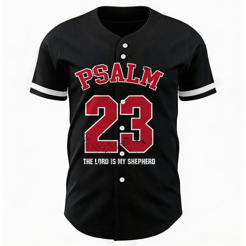 Christianartworkshop Maillot de baseball Foi Psaume 23 : Le Seigneur est mon berger T-shirt de sport dévotionnel - image 5