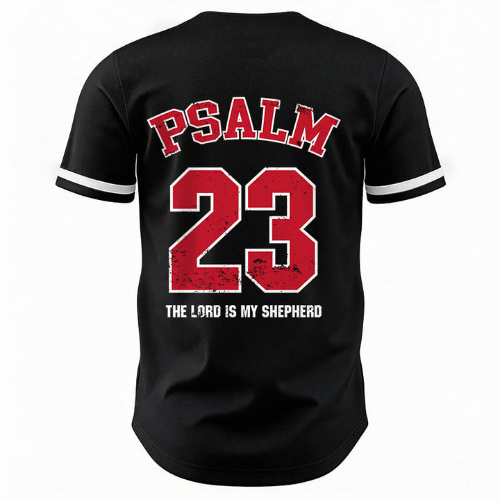Christianartworkshop Maillot de baseball Foi Psaume 23 : Le Seigneur est mon berger T-shirt de sport dévotionnel - image 6