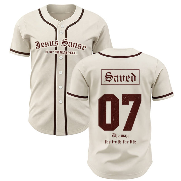 Christianartworkshop Le Chemin La Vérité La Vie Foi Maillot de baseball - 5XL - image 0