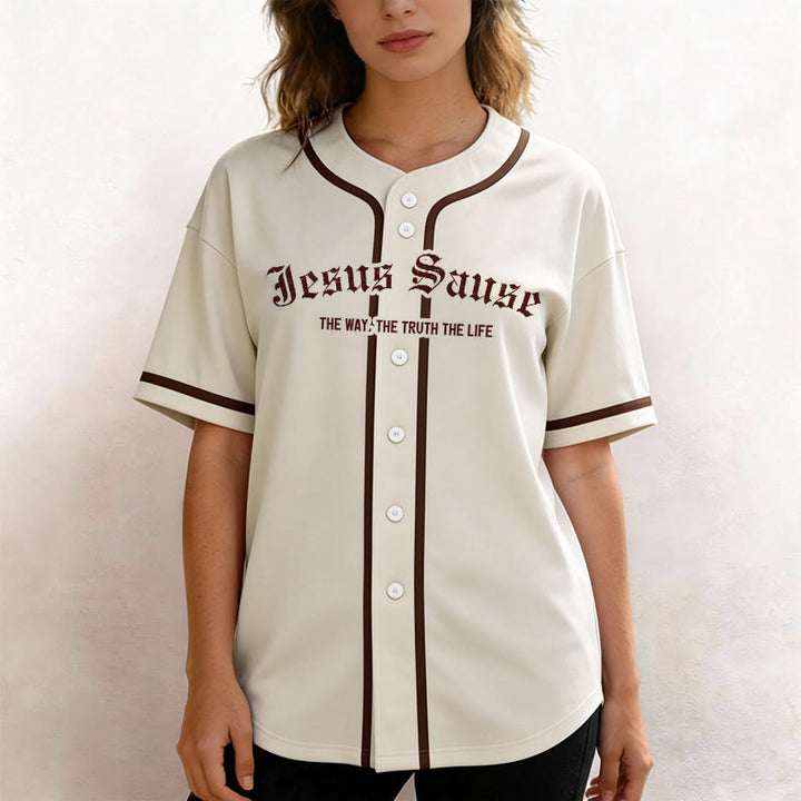 Christianartworkshop Le Chemin La Vérité La Vie Foi Maillot de baseball - image 3